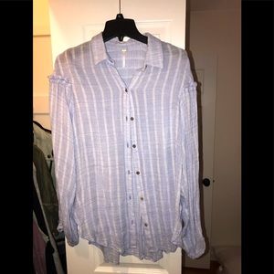Free people light blue blouse